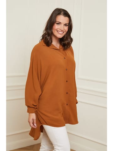Curvy Lady Hemd in Hellbraun