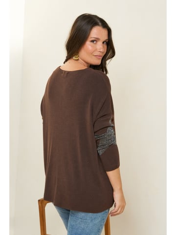 Curvy Lady Pullover in Braun