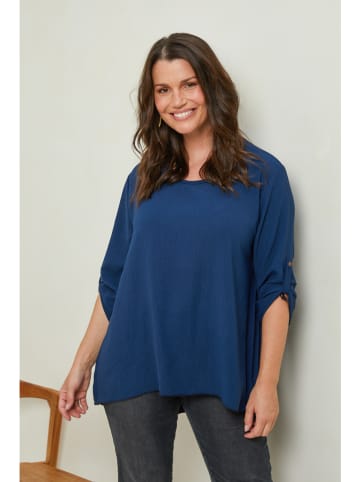 Curvy Lady Bluse in Dunkelblau