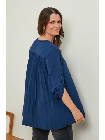 Curvy Lady Bluse in Dunkelblau
