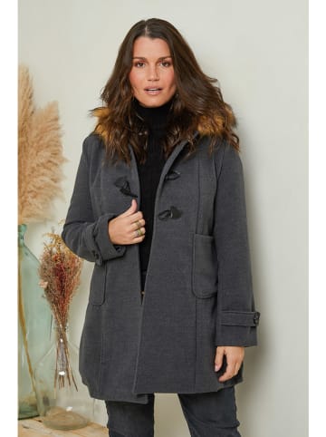 Curvy Lady Tussenmantel antraciet
