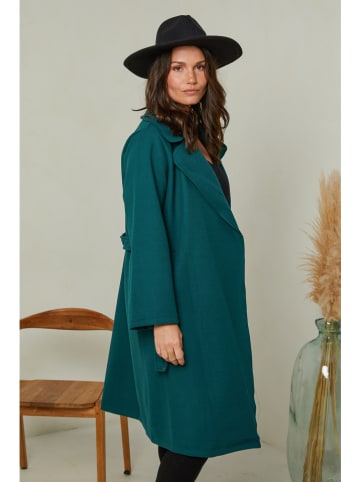 Curvy Lady Tussenmantel donkergroen