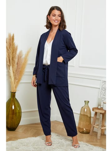 Curvy Lady 2-delige outfit donkerblauw