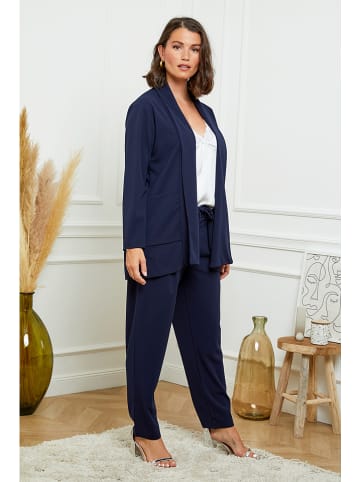 Curvy Lady 2-delige outfit donkerblauw