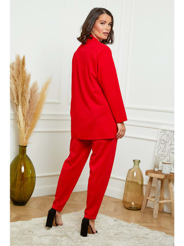 Curvy Lady 2-delige outfit rood