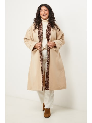 Curvy Lady Übergangsmantel in Beige