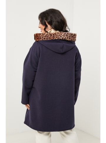 Curvy Lady Tussenmantel donkerblauw