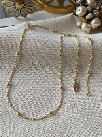 Luseera Vergold. Halskette mit Schmuckelementen - (L)45 cm