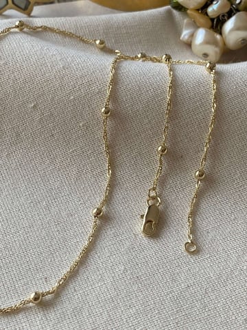 Luseera Pozłacany naszyjnik z elementami ozdobnymi - dł. 45 cm