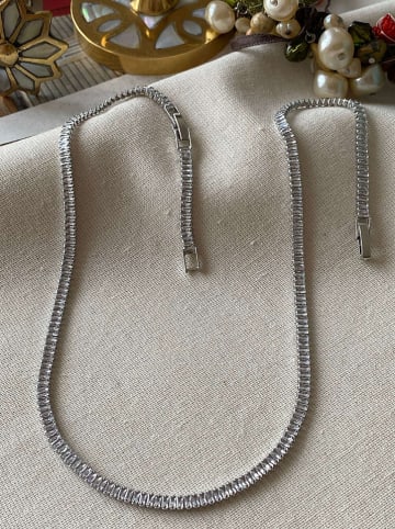 Luseera Pozłacany naszyjnik z cyrkoniami - dł. 45 cm