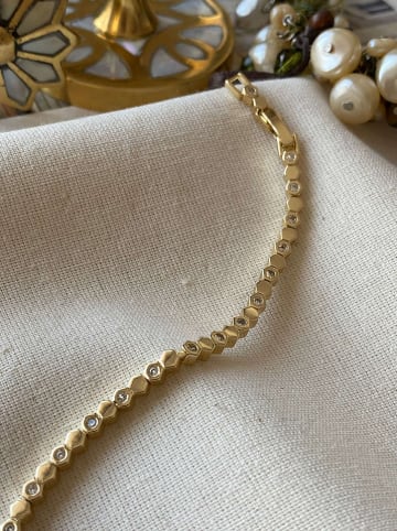 Luseera Pozłacana bransoletka z cyrkoniami