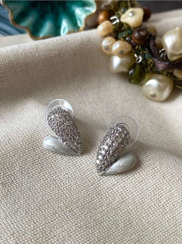 Luseera Pozłacane kolczyki-wkrętki z cyrkoniami