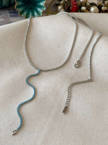 Luseera Pozłacany naszyjnik z cyrkoniami - dł. 58 cm