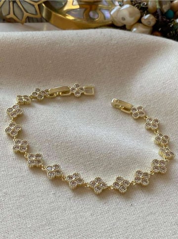 Luseera Vergulde armband met sierelementen