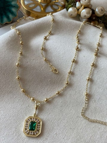 Luseera Vergold. Halskette mit Anhänger - (L)58 cm