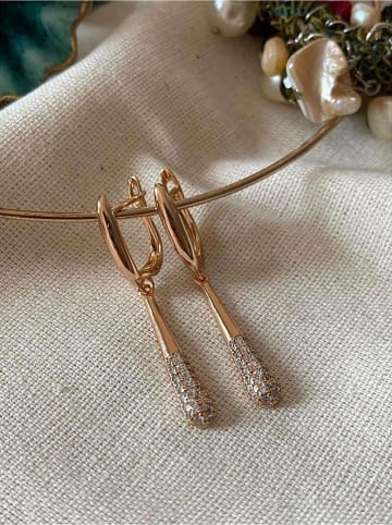 Luseera Pozłacane kolczyki z cyrkoniami