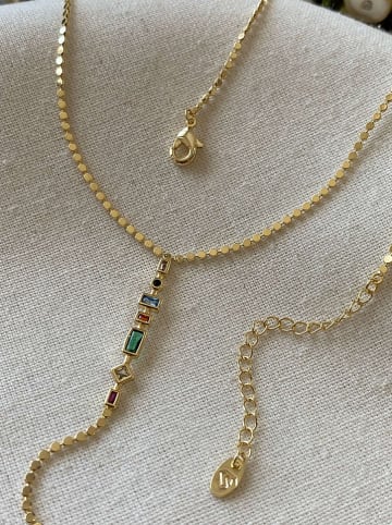 Luseera Pozłacany naszyjnik z kryształami - dł. 45 cm