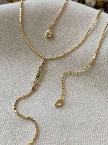 Luseera Pozłacany naszyjnik z kryształami - dł. 45 cm