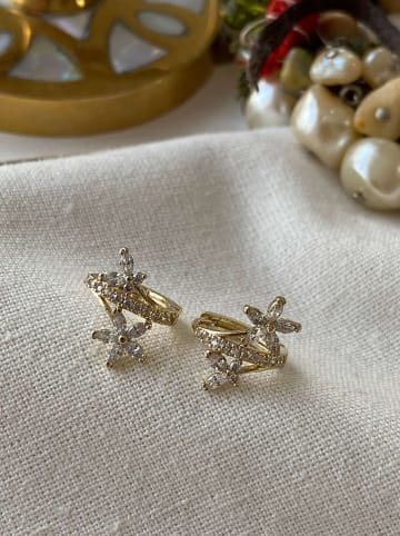 Luseera Vergold. Creolen mit Edelsteinen