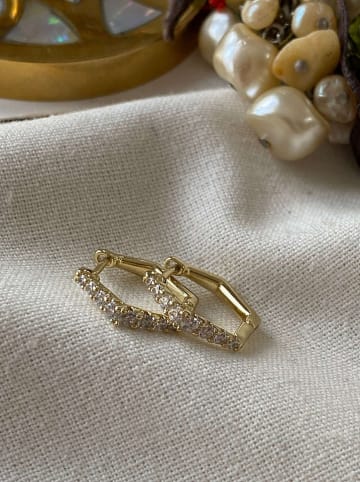 Luseera Vergold. Creolen mit Edelsteinen