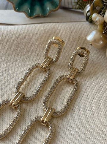 Luseera Vergold. Ohrstecker mit Edelsteinen