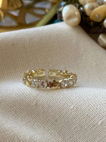 Luseera Vergold. Ring mit Edelsteinen