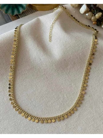 Luseera Pozłacany naszyjnik z elementami ozdobnymi - dł. 45 cm