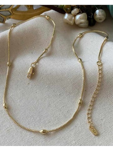 Luseera Pozłacany naszyjnik z elementami ozdobnymi - dł. 45 cm