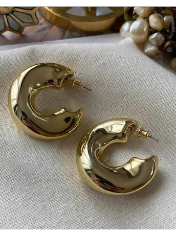 Luseera Pozłacane kolczyki-półkreole