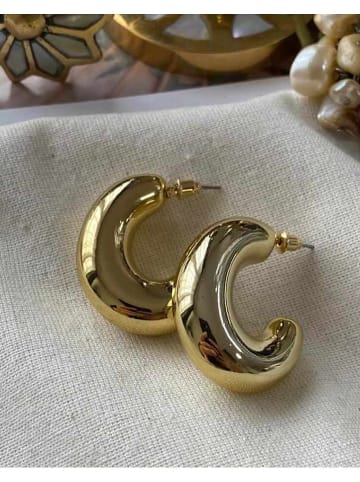 Luseera Pozłacane kolczyki-półkreole