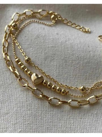 Luseera Pozłacana bransoletka z elementem ozdobnym