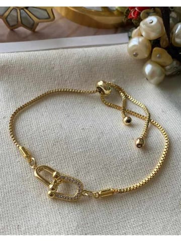 Luseera Pozłacana bransoletka z cyrkoniami