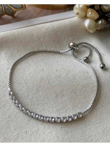 Luseera Weißvergold. Armkette mit Edelsteinen