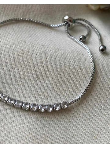 Luseera Weißvergold. Armkette mit Edelsteinen