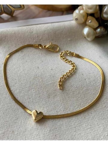 Luseera Pozłacana bransoletka z elementem ozdobnym