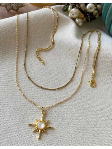 Luseera Vergold. Halskette mit Anhänger - (L)55 cm