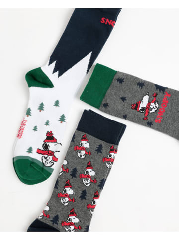 admas Skarpety (3 pary) w kolorze szaro-czarno-białym