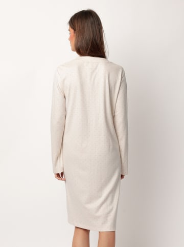 admas Nachthemd "Dots & Flowers" in Creme/ Rosa