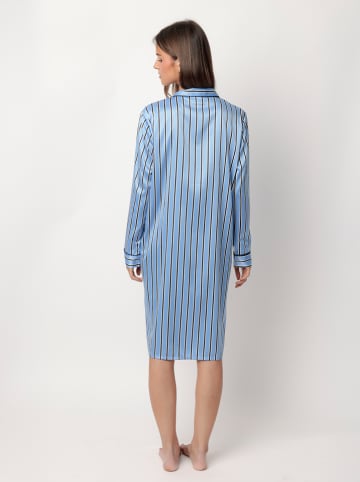admas Nachthemd "Classic" in Hellblau/ Schwarz