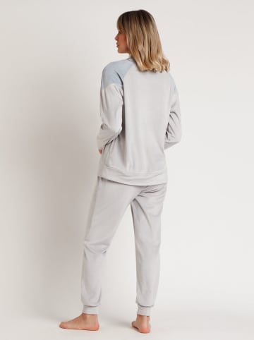 admas Pyjama lichtblauw/lichtgrijs