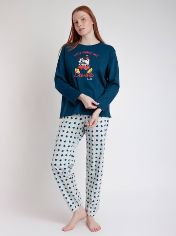 Disney Pyjama "Disney" donkerblauw/lichtgrijs