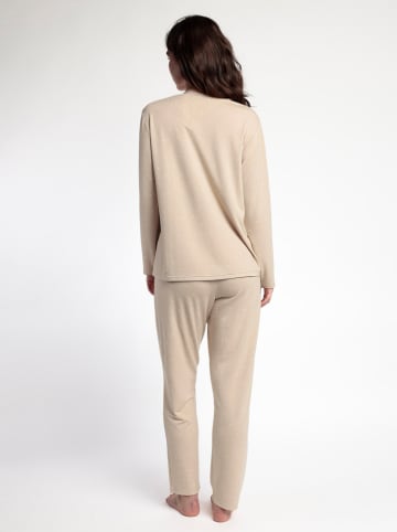 admas Pyjama "Larga Pico Moons" beige