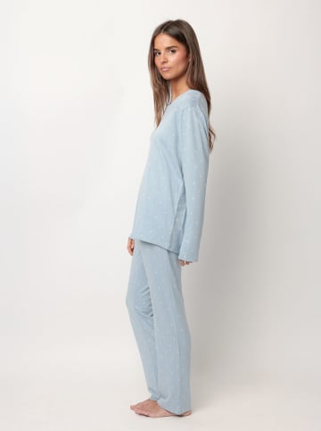 admas Pyjama in Hellblau