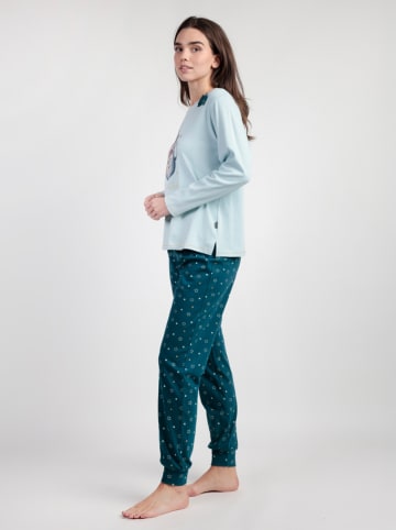 SANTORO London Pyjama "Santoro Gorjuss" in Hellblau/ Petrol