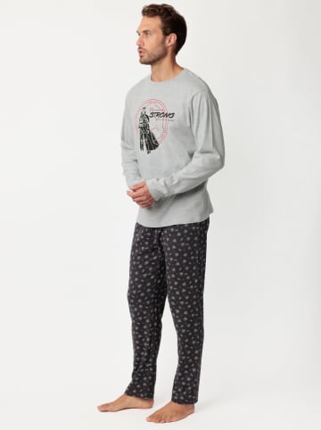 Star Wars Pyjama "Star Wars" in Hellgrau/ Schwarz