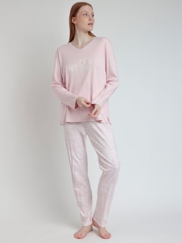 admas Pyjama "La Vie Est Belle" in Rosé