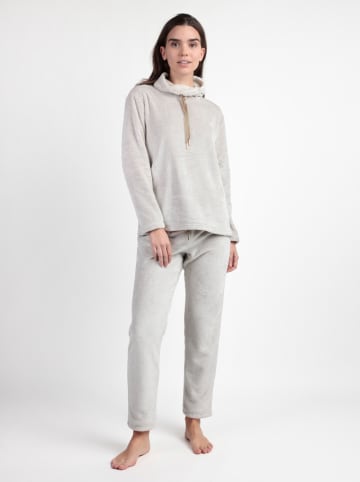 admas Pyjama "Enjoy Every Moment" lichtgrijs