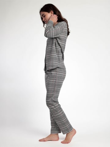 admas Piżama "Houndstooth" w kolorze czarnym