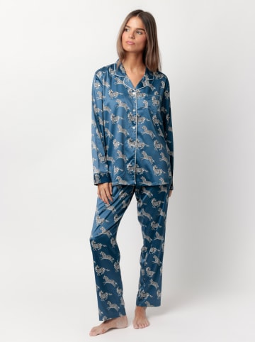 admas Piżama "Zebra" w kolorze niebieskim