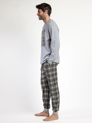 admas Pyjama "Never Give Up" grijs